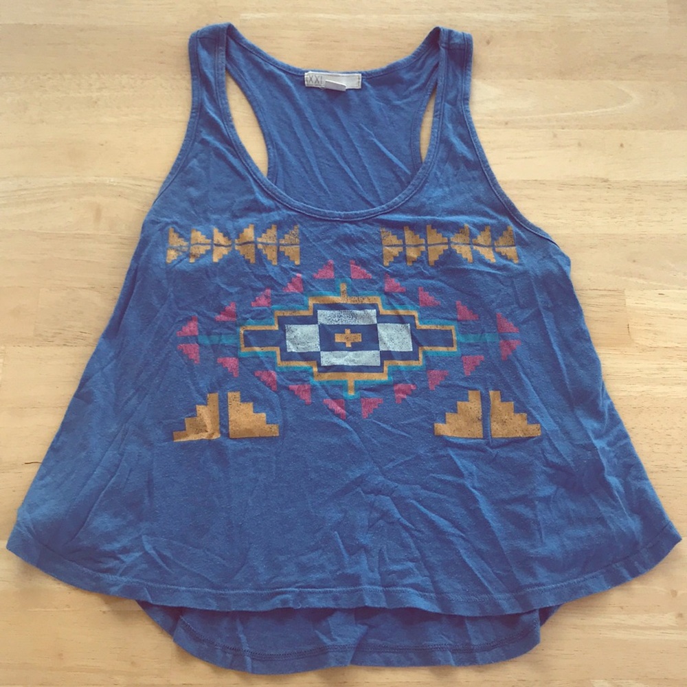 Women’s S Blue XXI Tank Top with design
